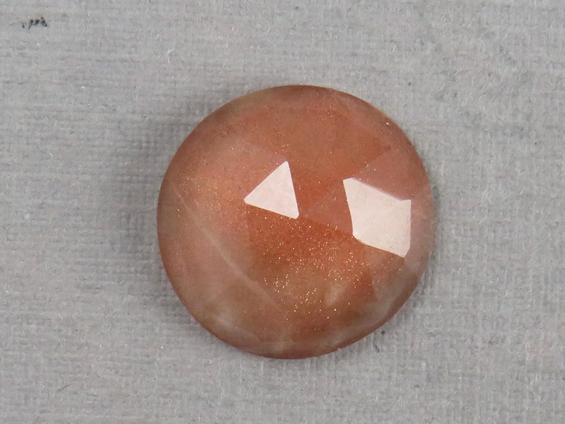 12mm Oregon Sunstones with Schiller | Round Rose Cut Cabochon | 4.8 carats | OSR122 - Gem Enthusiast