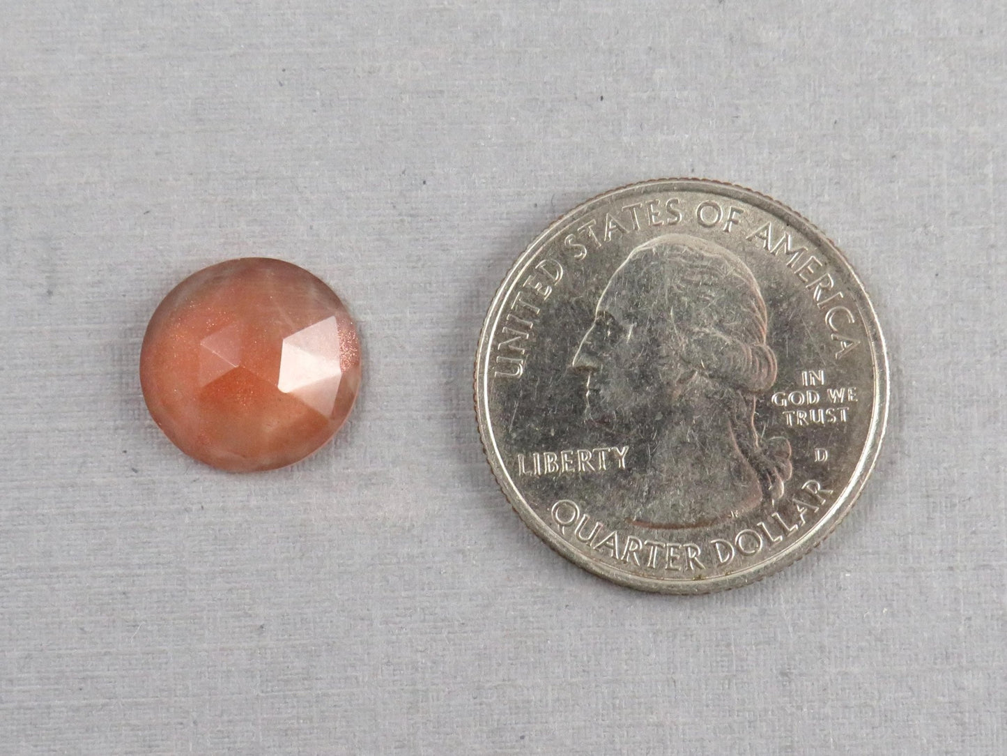 12mm Oregon Sunstones with Schiller | Round Rose Cut Cabochon | 4.8 carats | OSR122 - Gem Enthusiast