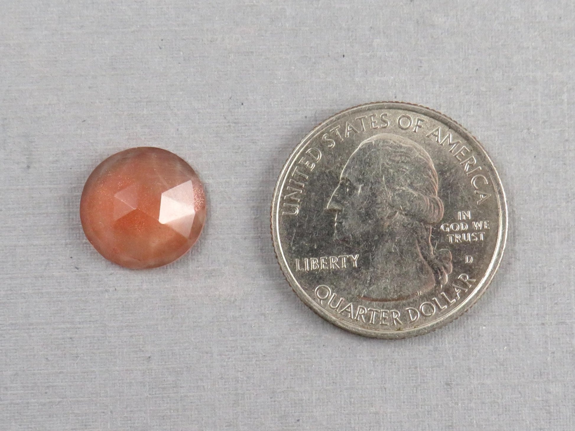 12mm Oregon Sunstones with Schiller | Round Rose Cut Cabochon | 4.8 carats | OSR122 - Gem Enthusiast