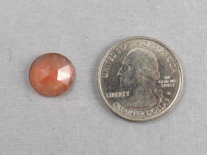 12mm Oregon Sunstones with Schiller | Round Rose Cut Cabochon | 4.8 carats | OSR122 - Gem Enthusiast
