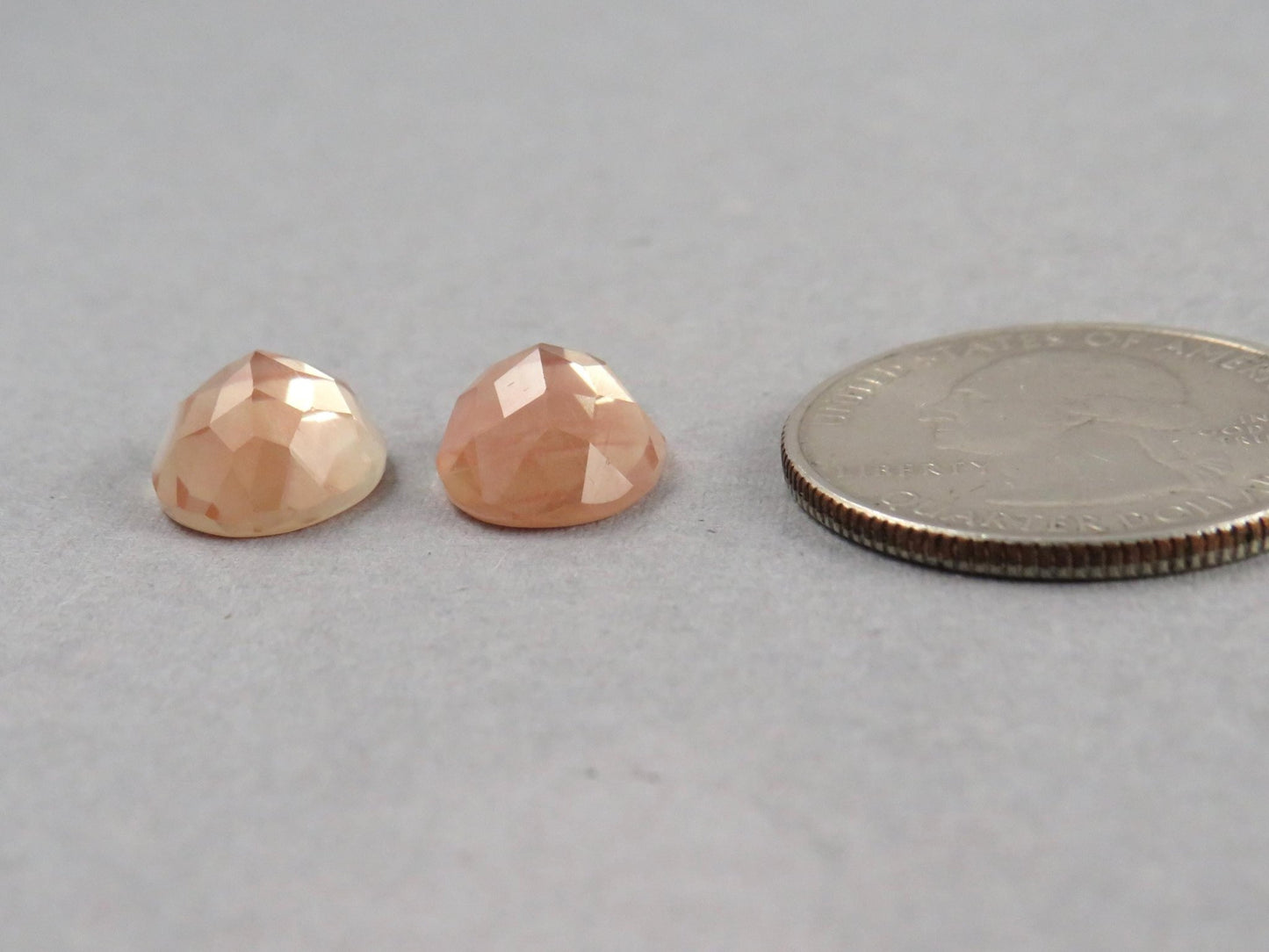 12x10 Oregon Sunstone Pair with Schiller | Oval Rose Cut Cabochons | 9 carats | USA | OSR129 - Gem Enthusiast