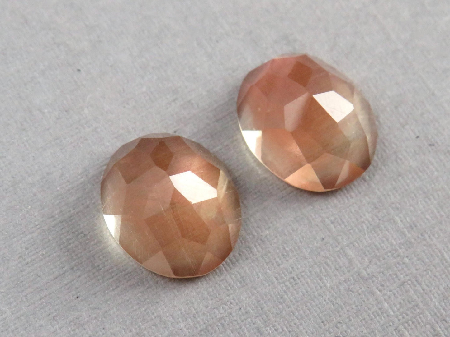 12x10 Oregon Sunstone Pair with Schiller | Oval Rose Cut Cabochons | 9 carats | USA | OSR129 - Gem Enthusiast