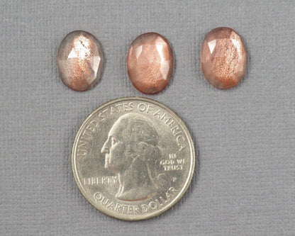 12x9 Oregon Sunstone Oval Rose Cut | Pendant Stone | avg 2.5ct | Per Stone | Oregon USA | OSR152 - Gem Enthusiast