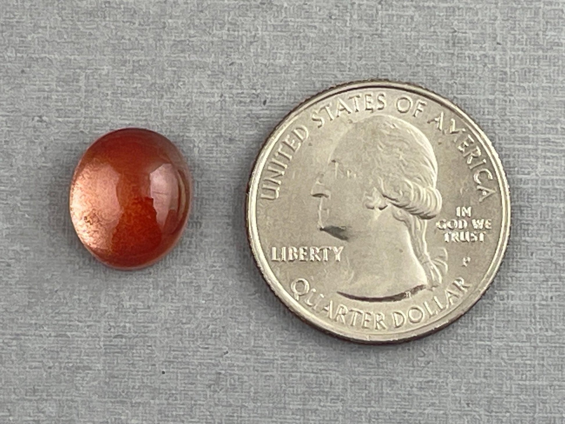 13x11 LARGE Oregon Sunstone Oval Cabochon | Schiller | 6.34 carats | OSC297 - Oregon Sunstone - Gem Enthusiast