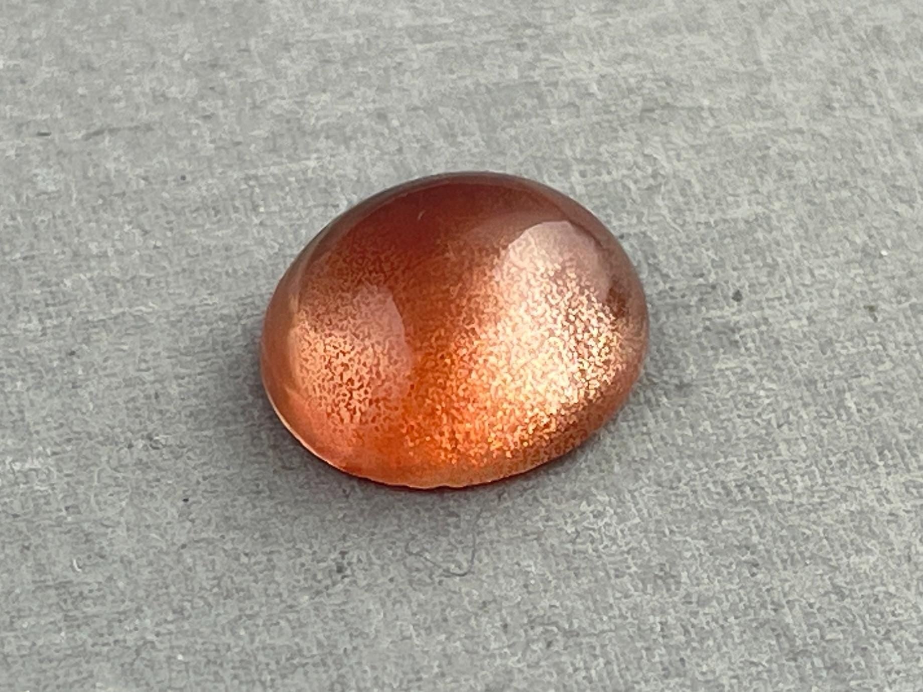 13x11 LARGE Oregon Sunstone Oval Cabochon | Schiller | 6.34 carats | OSC297 - Oregon Sunstone - Gem Enthusiast
