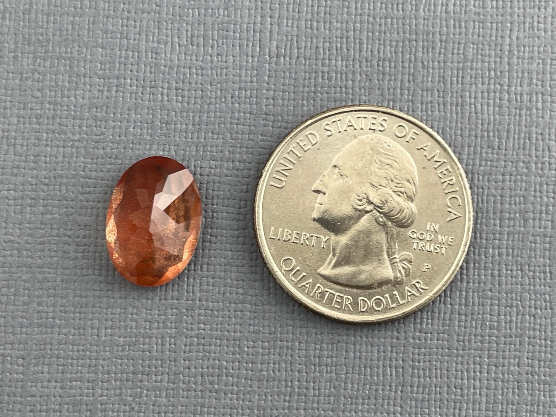 14x10 Red Oregon Sunstone Oval Gemstone with Schiller | 5.25 carats | OSF154 - Oregon Sunstone - Gem Enthusiast