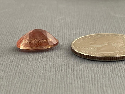 14x10 Red Oregon Sunstone Oval Gemstone with Schiller | 5.25 carats | OSF154 - Oregon Sunstone - Gem Enthusiast
