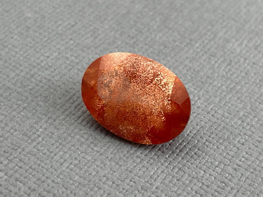 14x10 Red Oregon Sunstone Oval Gemstone with Schiller | 5.25 carats | OSF154 - Oregon Sunstone - Gem Enthusiast