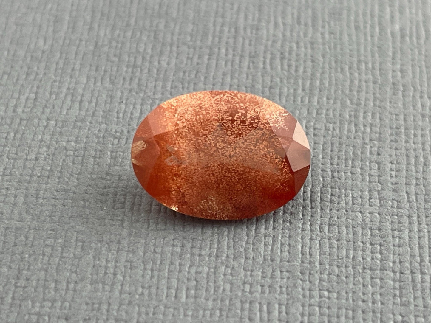 14x10 Red Oregon Sunstone Oval Gemstone with Schiller | 5.25 carats | OSF154 - Oregon Sunstone - Gem Enthusiast