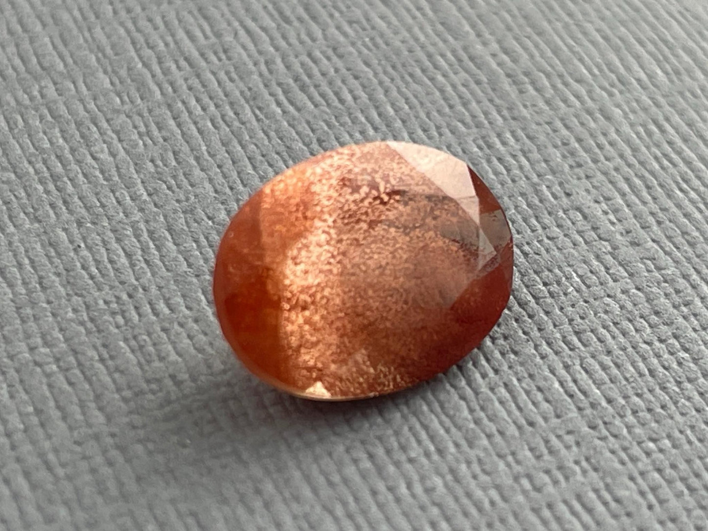 14x10 Red Oregon Sunstone Oval Gemstone with Schiller | 5.25 carats | OSF154 - Oregon Sunstone - Gem Enthusiast