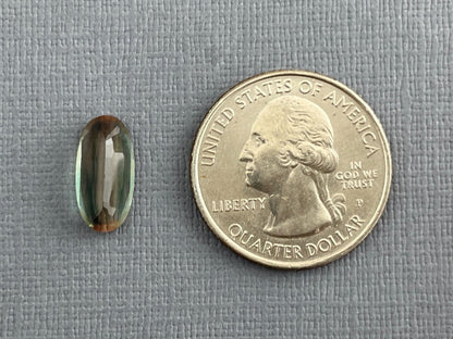 14x7 Green Oregon Sunstone Oval Faceted Gemstone | 3.47 carats | OSF156 - Oregon Sunstone - Gem Enthusiast