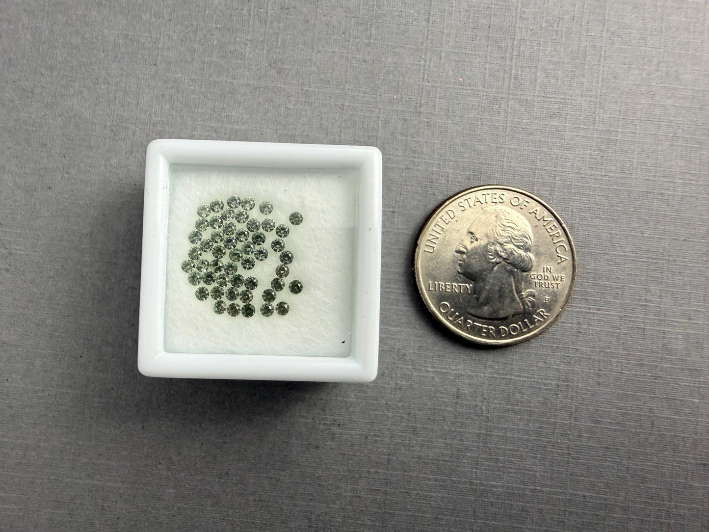 1.7mm Light Green Sapphire | 10 Stone Lot | Natural Faceted Gemstones - Gem Enthusiast