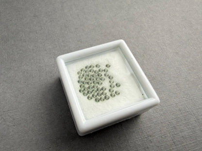 1.7mm Light Green Sapphire | 10 Stone Lot | Natural Faceted Gemstones - Gem Enthusiast