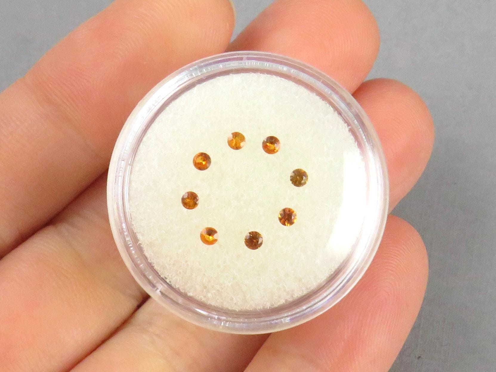 2mm Spessartine Garnet Round | Mandarin Orange | Loose Natural Gemstones - Gem Enthusiast