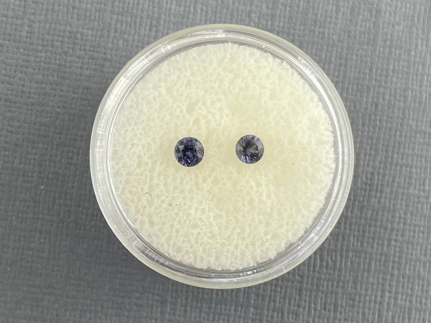 3.5 mm Pair Platinum Blue Spinel Faceted Round | Natural Gemstone | SL102 - Spinel - Gem Enthusiast