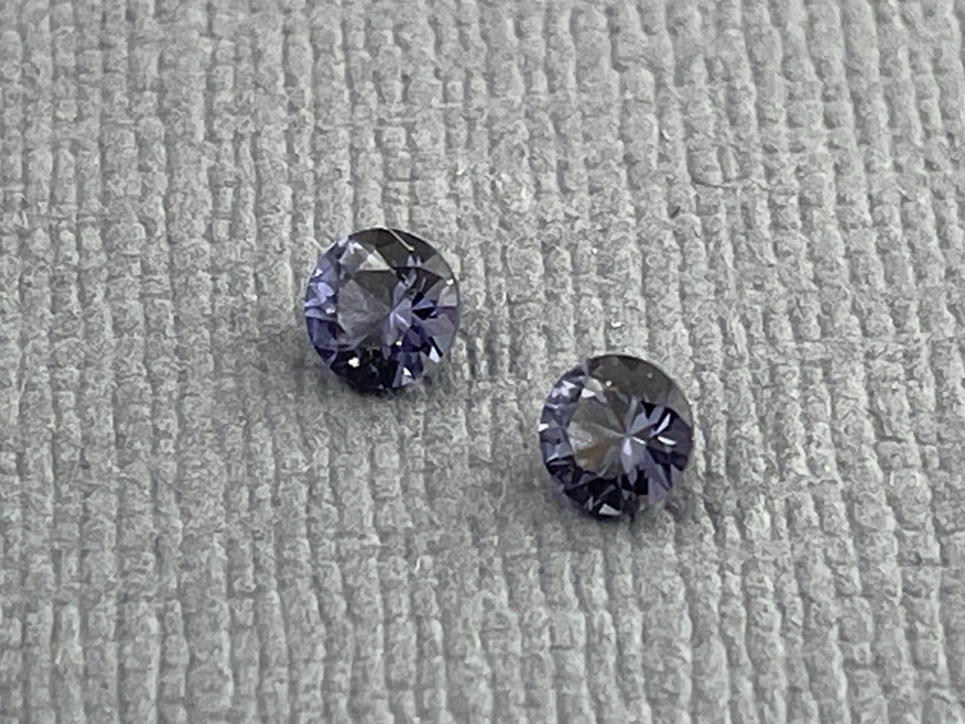 3.5 mm Pair Platinum Blue Spinel Faceted Round | Natural Gemstone | SL102 - Spinel - Gem Enthusiast