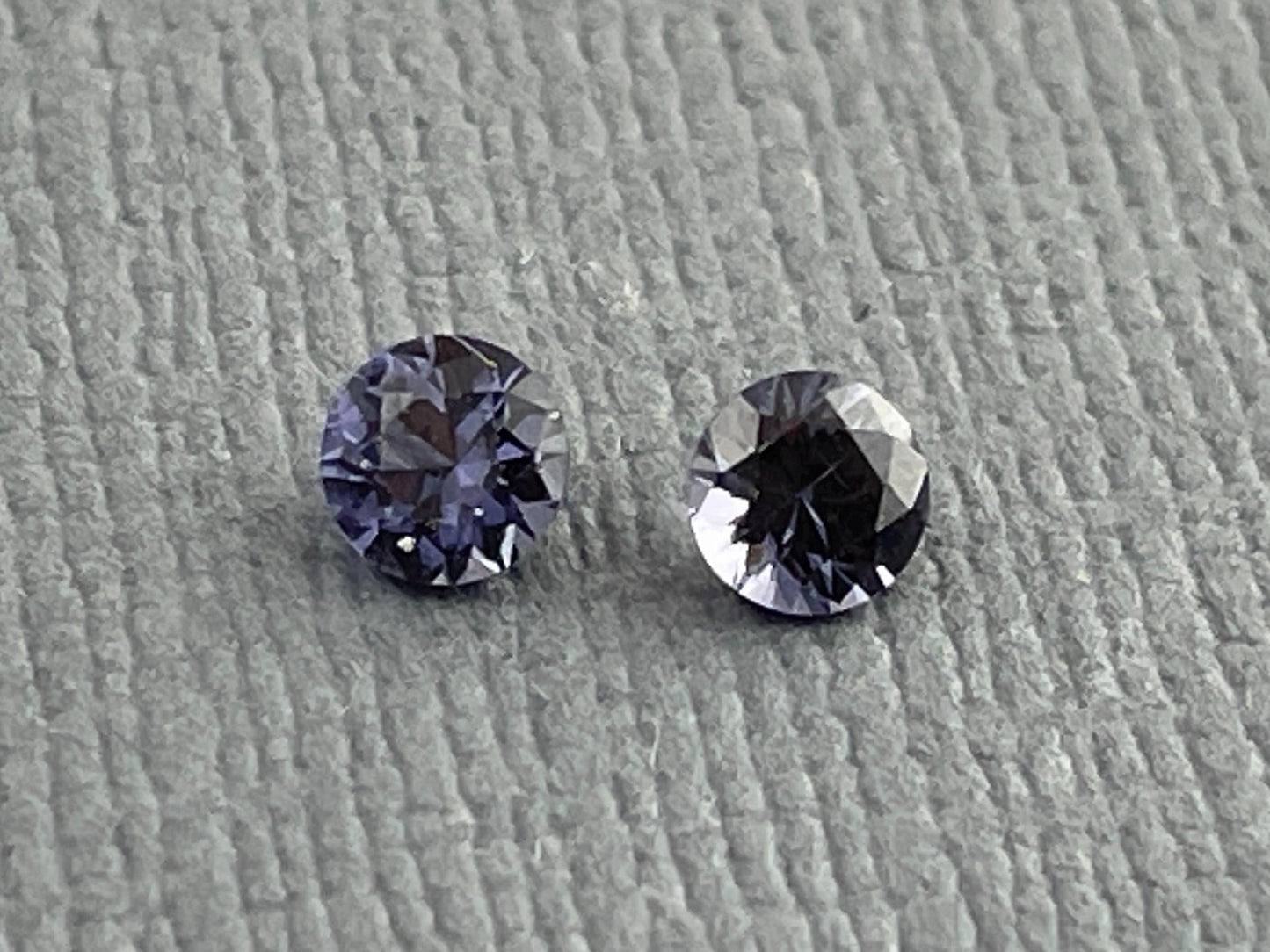 3.5 mm Pair Platinum Blue Spinel Faceted Round | Natural Gemstone | SL102 - Spinel - Gem Enthusiast