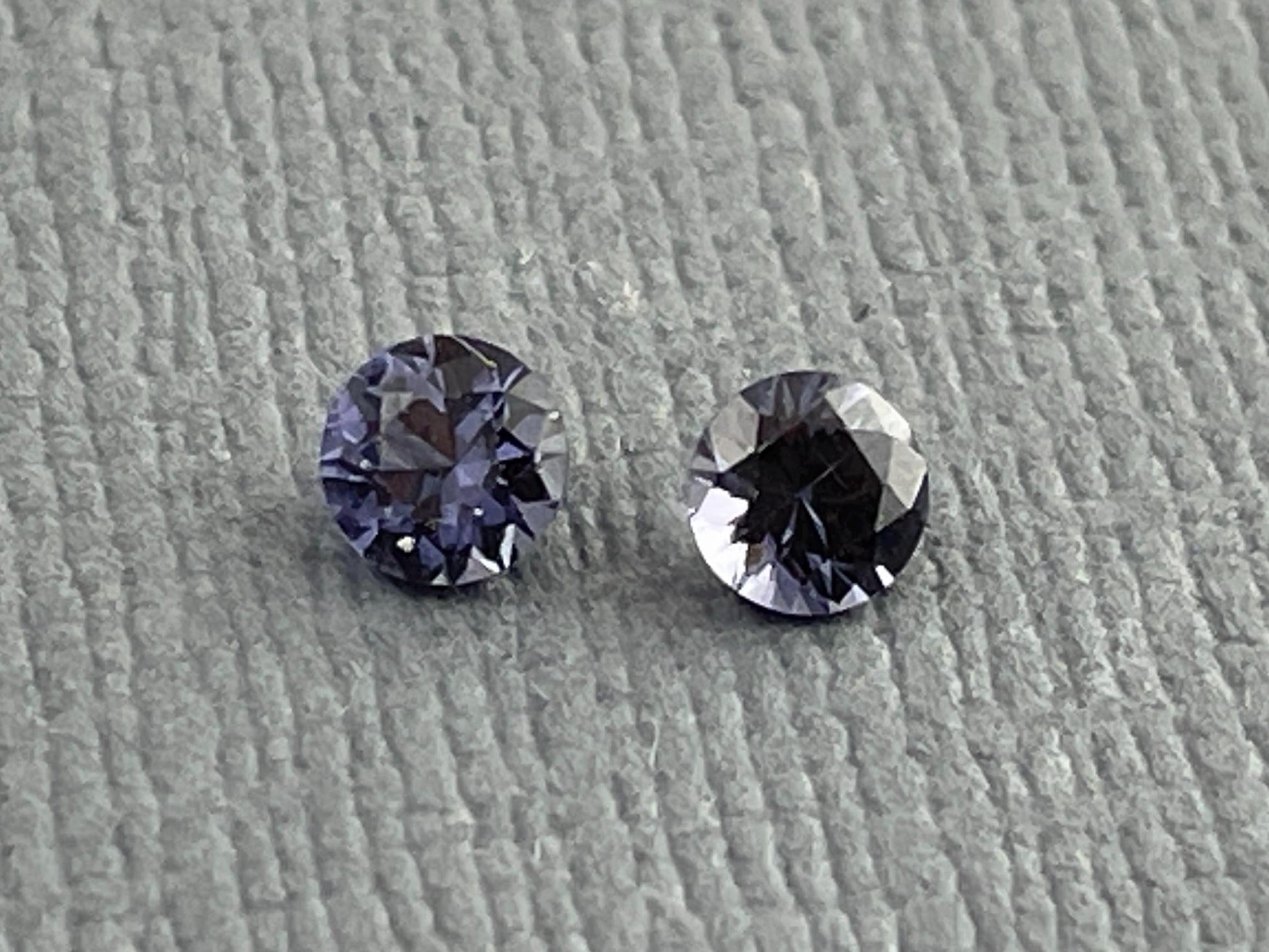 3.5 mm Pair Platinum Blue Spinel Faceted Round | Natural Gemstone | SL102 - Spinel - Gem Enthusiast