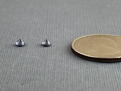 3.5 mm Pair Platinum Blue Spinel Faceted Round | Natural Gemstone | SL102 - Spinel - Gem Enthusiast