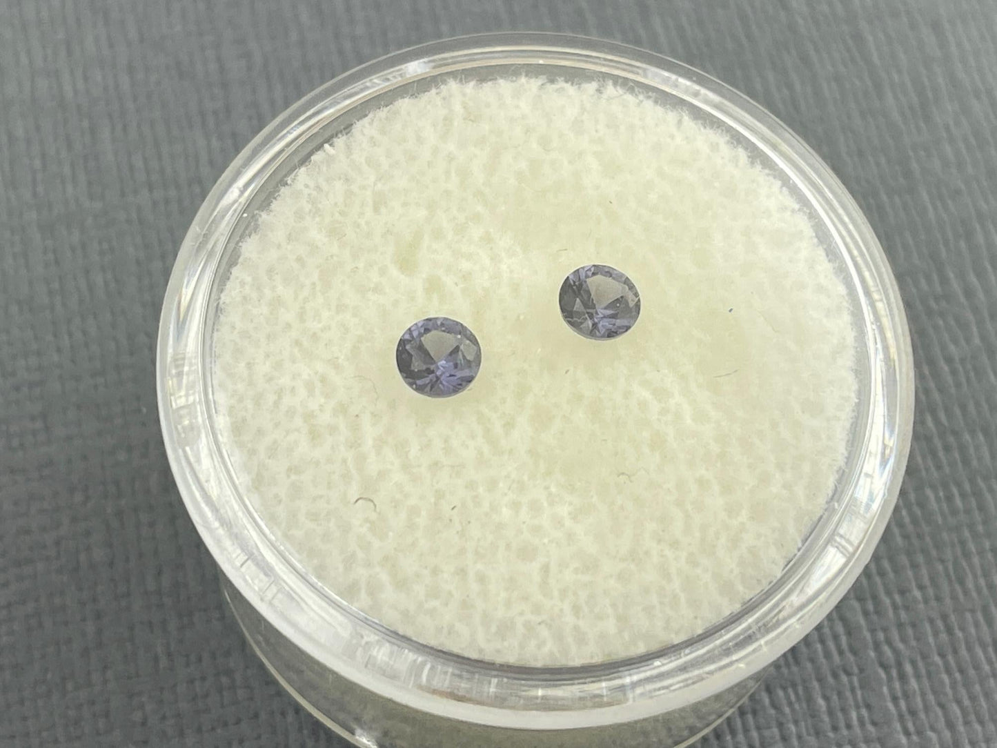 3.5 mm Pair Platinum Blue Spinel Faceted Round | Natural Gemstone | SL102 - Spinel - Gem Enthusiast