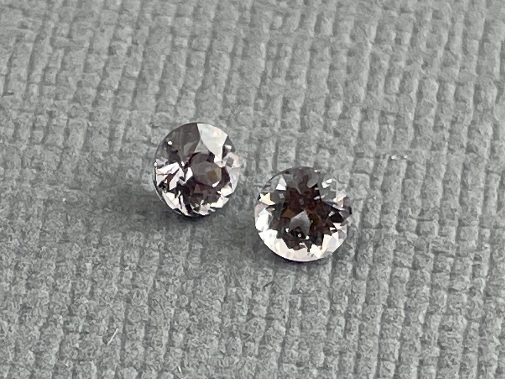 3.5 mm Pair Platinum Spinel Faceted Round | Natural Gemstone | SL115 - Gem Enthusiast