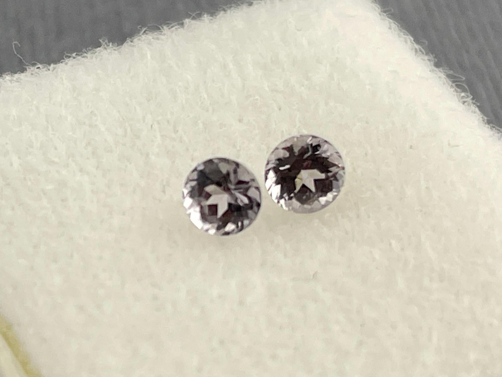 3.5 mm Pair Platinum Spinel Faceted Round | Natural Gemstone | SL115 - Gem Enthusiast
