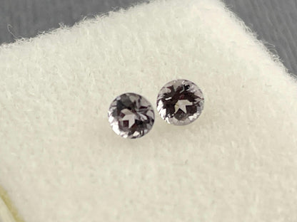 3.5 mm Pair Platinum Spinel Faceted Round | Natural Gemstone | SL115 - Gem Enthusiast