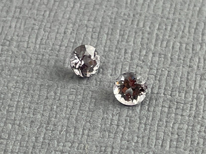 3.5 mm Pair Platinum Spinel Faceted Round | Natural Gemstone | SL115 - Gem Enthusiast