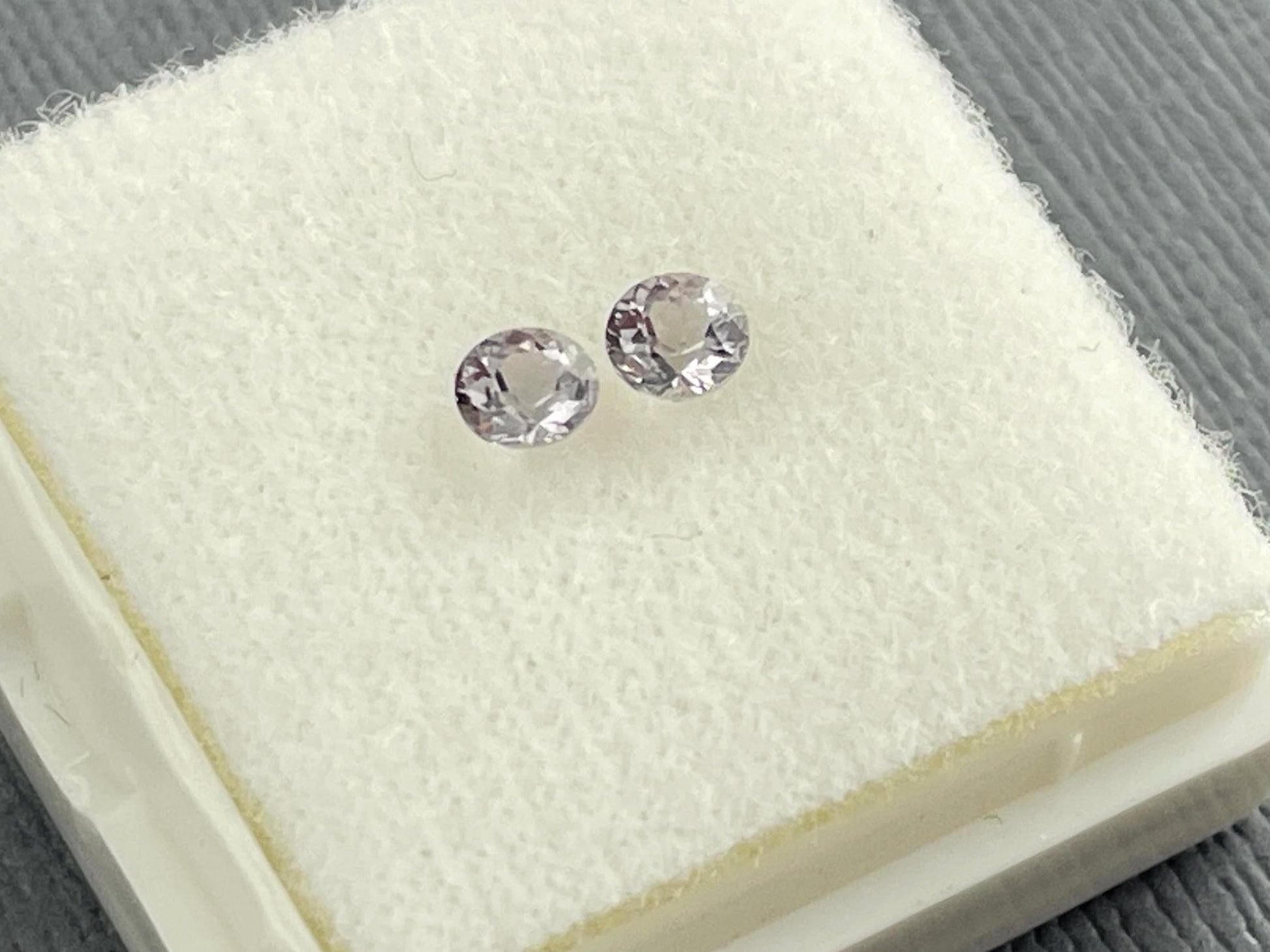 3.5 mm Pair Platinum Spinel Faceted Round | Natural Gemstone | SL115 - Gem Enthusiast