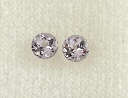 3.5 mm Pair Platinum Spinel Faceted Round | Natural Gemstone | SL115 - Gem Enthusiast