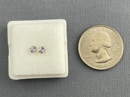 3.5 mm Pair Platinum Spinel Faceted Round | Natural Gemstone | SL115 - Gem Enthusiast