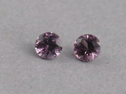 3.5 mm Pair Purple Spinel Faceted Round | Natural Gemstone | SL131 - Gem Enthusiast