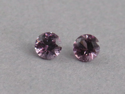 3.5 mm Pair Purple Spinel Faceted Round | Natural Gemstone | SL131 - Gem Enthusiast