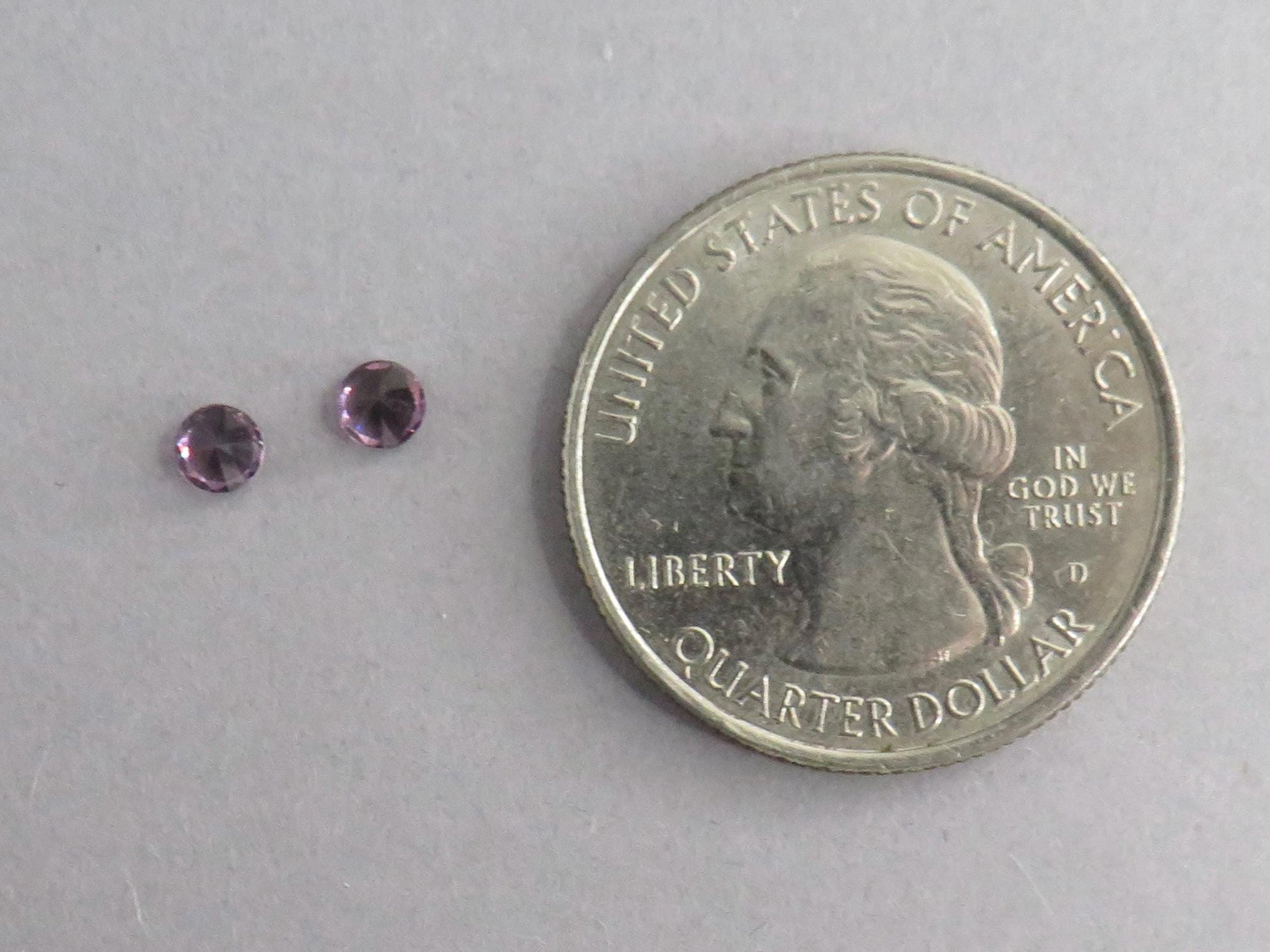 3.5 mm Pair Purple Spinel Faceted Round | Natural Gemstone | SL131 - Gem Enthusiast