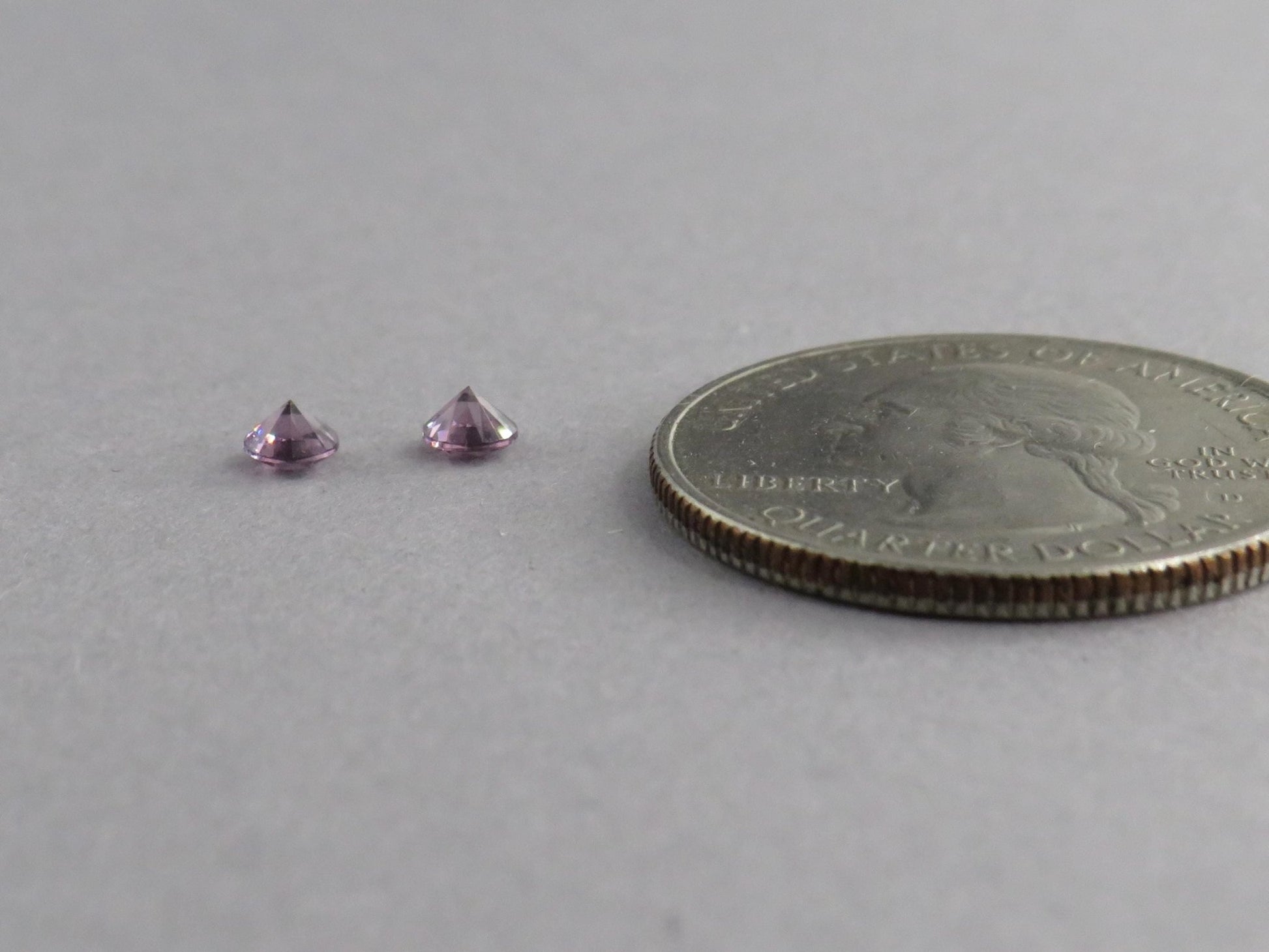 3.5 mm Pair Purple Spinel Faceted Round | Natural Gemstone | SL131 - Gem Enthusiast
