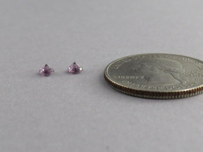 3.5 mm Pair Purple Spinel Faceted Round | Natural Gemstone | SL131 - Gem Enthusiast