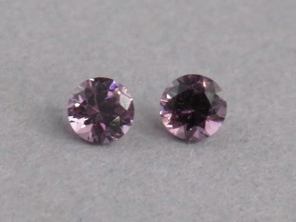 3.5 mm Pair Purple Spinel Faceted Round | Natural Gemstone | SL131 - Gem Enthusiast