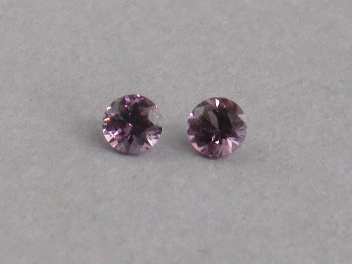 3.5 mm Pair Purple Spinel Faceted Round | Natural Gemstone | SL131 - Gem Enthusiast