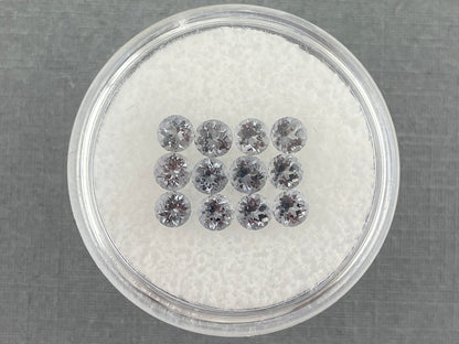 3.5 mm Platinum Spinel Faceted Round | Mozambique Natural Gemstone | P173 - Spinel - Gem Enthusiast