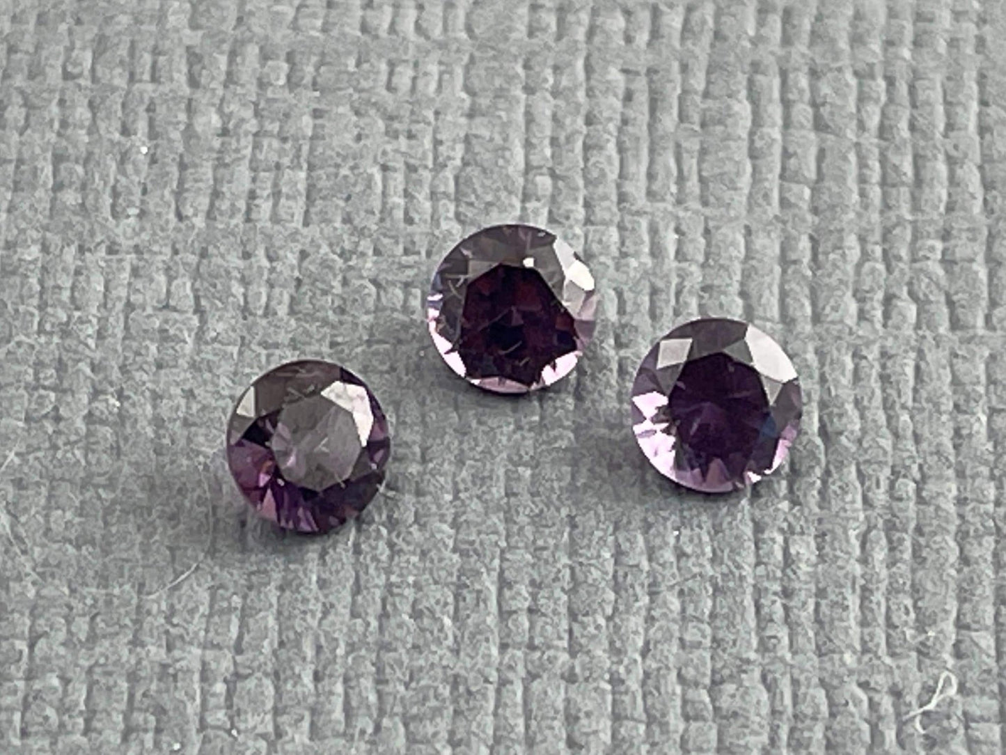3.5 mm Purple Spinel Trio Faceted Round | Natural Gemstone | SL101 - Spinel - Gem Enthusiast