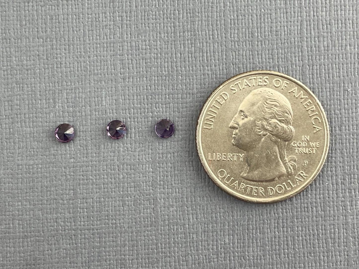 3.5 mm Purple Spinel Trio Faceted Round | Natural Gemstone | SL101 - Spinel - Gem Enthusiast