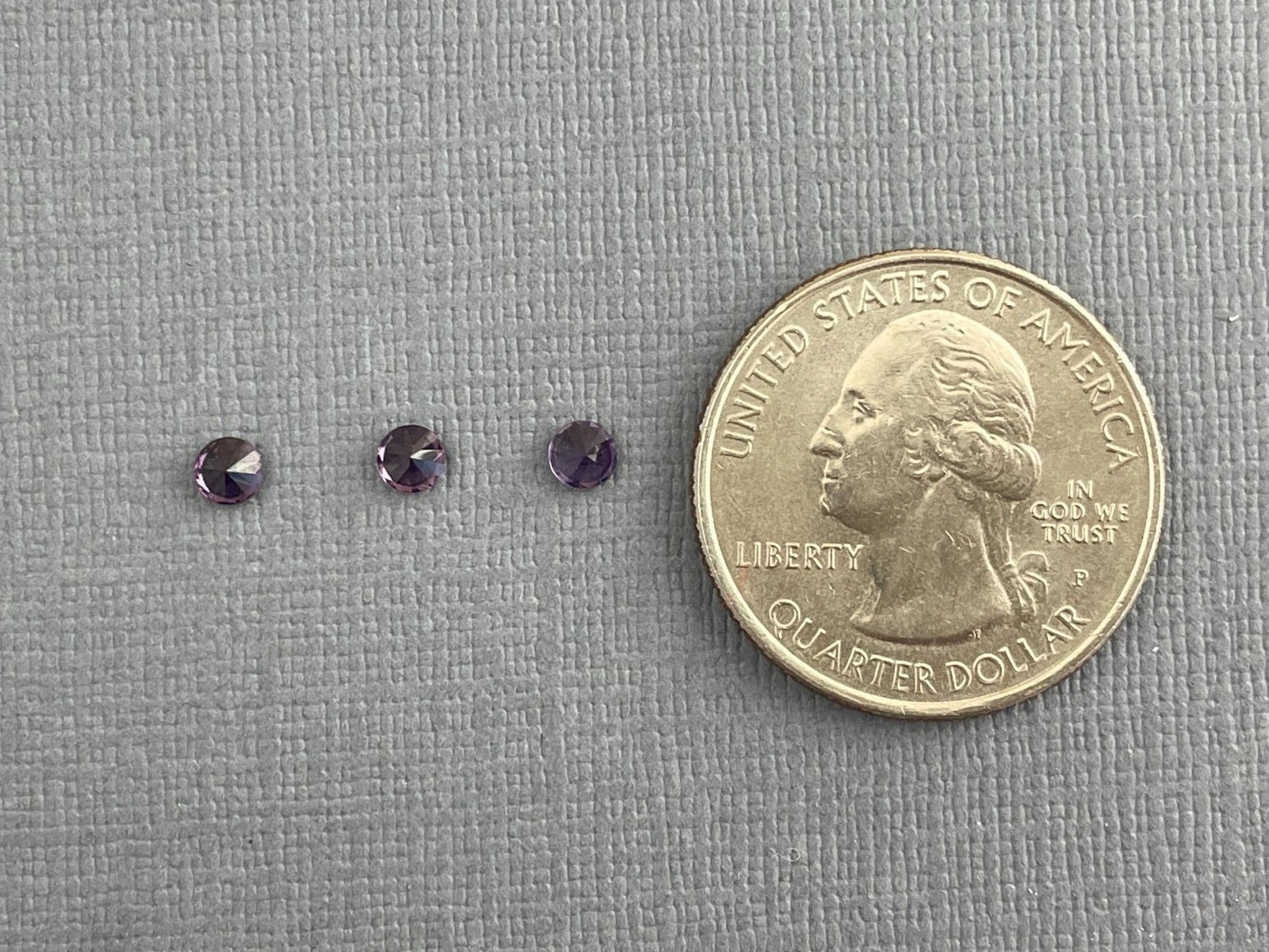 3.5 mm Purple Spinel Trio Faceted Round | Natural Gemstone | SL101 - Spinel - Gem Enthusiast