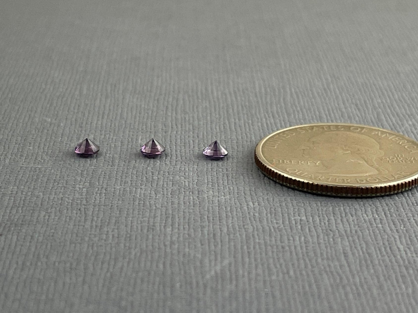 3.5 mm Purple Spinel Trio Faceted Round | Natural Gemstone | SL101 - Spinel - Gem Enthusiast