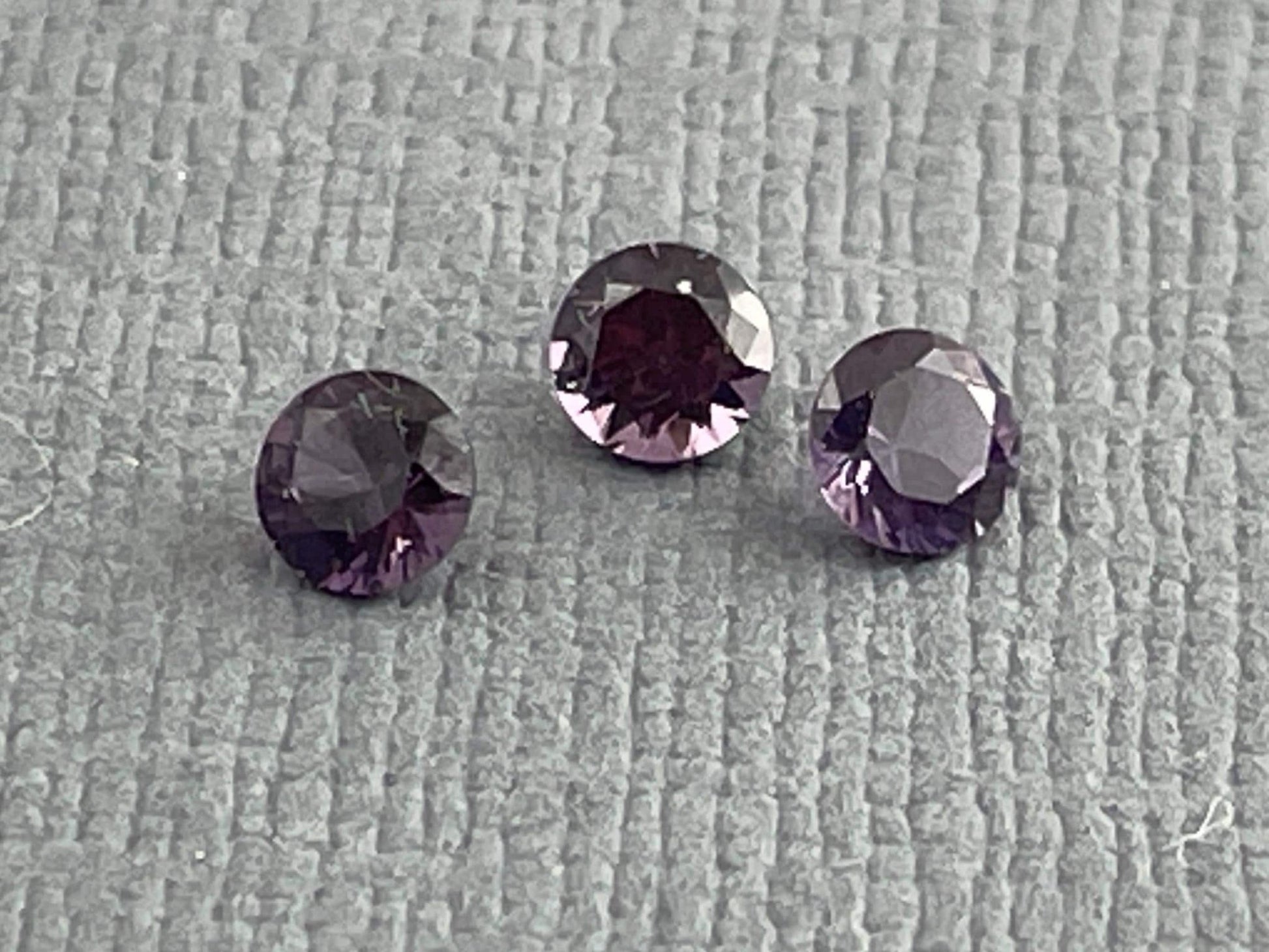 3.5 mm Purple Spinel Trio Faceted Round | Natural Gemstone | SL101 - Spinel - Gem Enthusiast