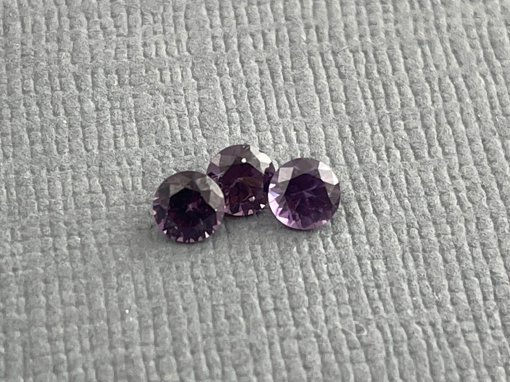 3.5 mm Purple Spinel Trio Faceted Round | Natural Gemstone | SL101 - Spinel - Gem Enthusiast