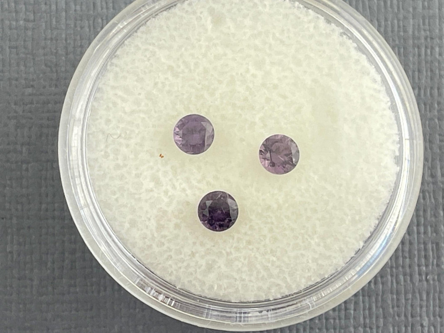 3.5 mm Purple Spinel Trio Faceted Round | Natural Gemstone | SL101 - Spinel - Gem Enthusiast