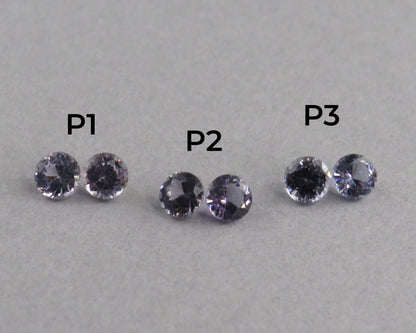 3.8mm Spinel Faceted Round Pairs | avg 0.57ct | Sold Per Pair | Okkampitiya, Sri Lanka | SL127 - Gem Enthusiast