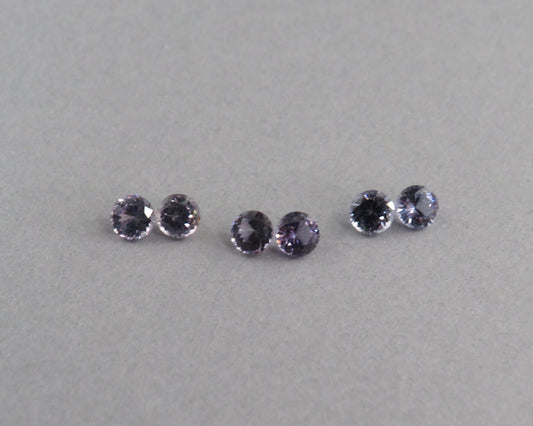 3.8mm Spinel Faceted Round Pairs | avg 0.57ct | Sold Per Pair | Okkampitiya, Sri Lanka | SL127 - Gem Enthusiast