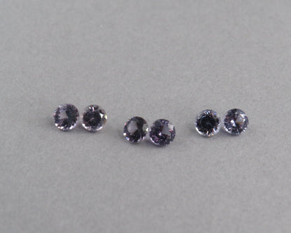 3.8mm Spinel Faceted Round Pairs | avg 0.57ct | Sold Per Pair | Okkampitiya, Sri Lanka | SL127 - Gem Enthusiast