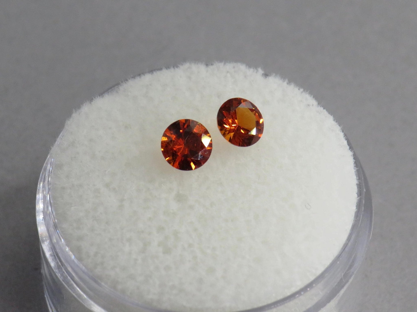 4.5mm Spessartine Garnet Round Pair | Mandarin Orange Spessartite | Tanzania | GS125 - Gem Enthusiast